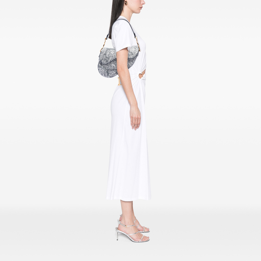 Pre-Loved Dior Canvas Embroidered Reverse Toile De Jouy Saddle Bag - Picture 6 of 6